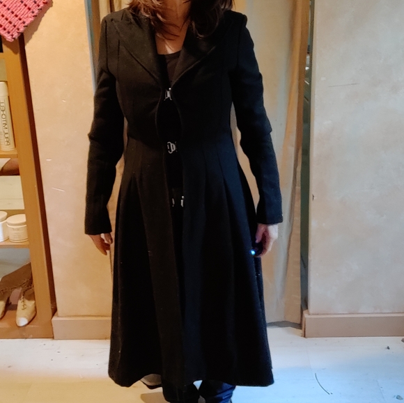 HAODUOYI Jackets & Blazers - Long black steampunk style coat size xxs